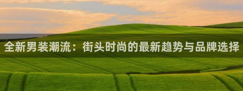 必一运动体育官网：全新男装潮流：街头时尚的最新趋势与品牌选择